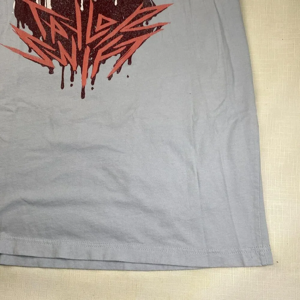 Taylor Swift METAL SKULL Light Blue Tshirt! Concert Tour Retro Merch Sz Large - Picture 7 of 13